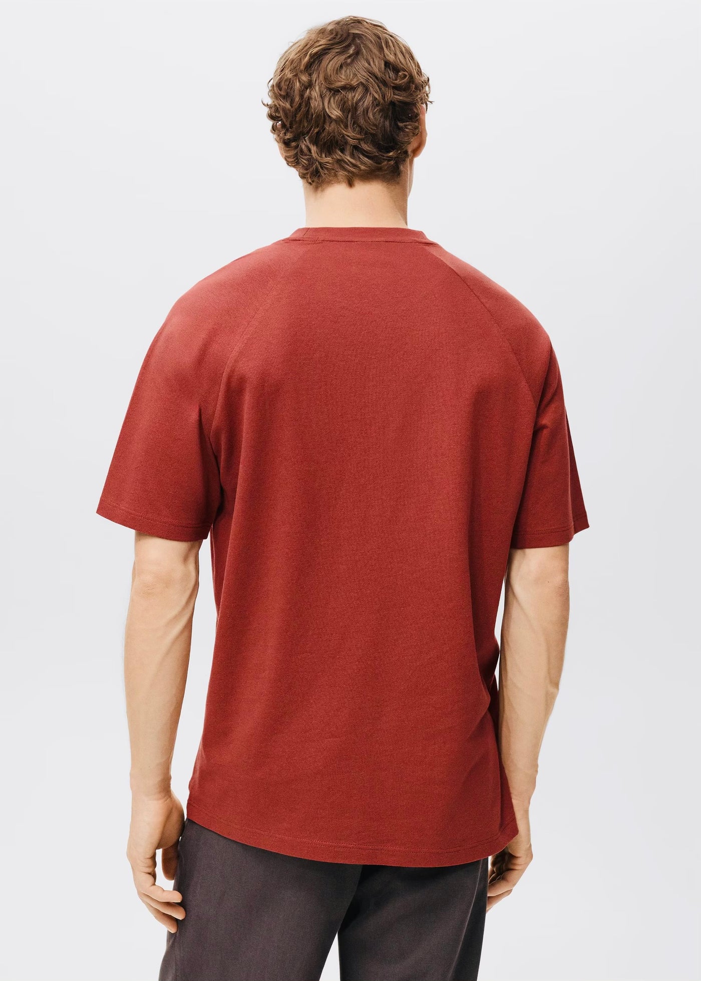 T-Shirt Coton Lin Relaxed-Fit Mango