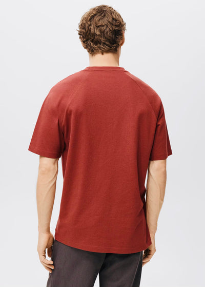 T-Shirt Coton Lin Relaxed-Fit Mango