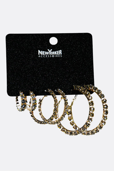 SET DE CRÉOLES AVEC STRASS