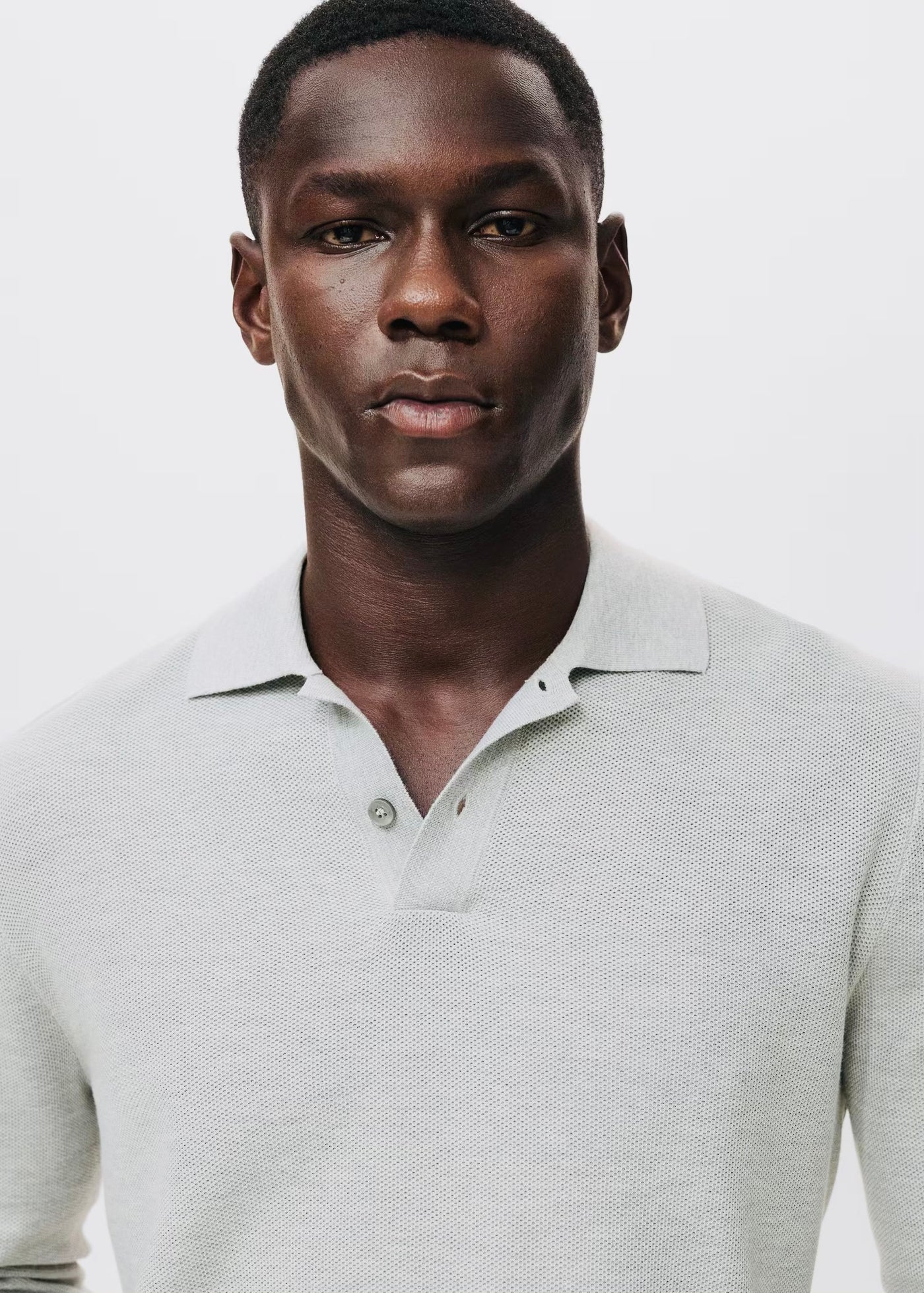 Pull over polo coton microstructure