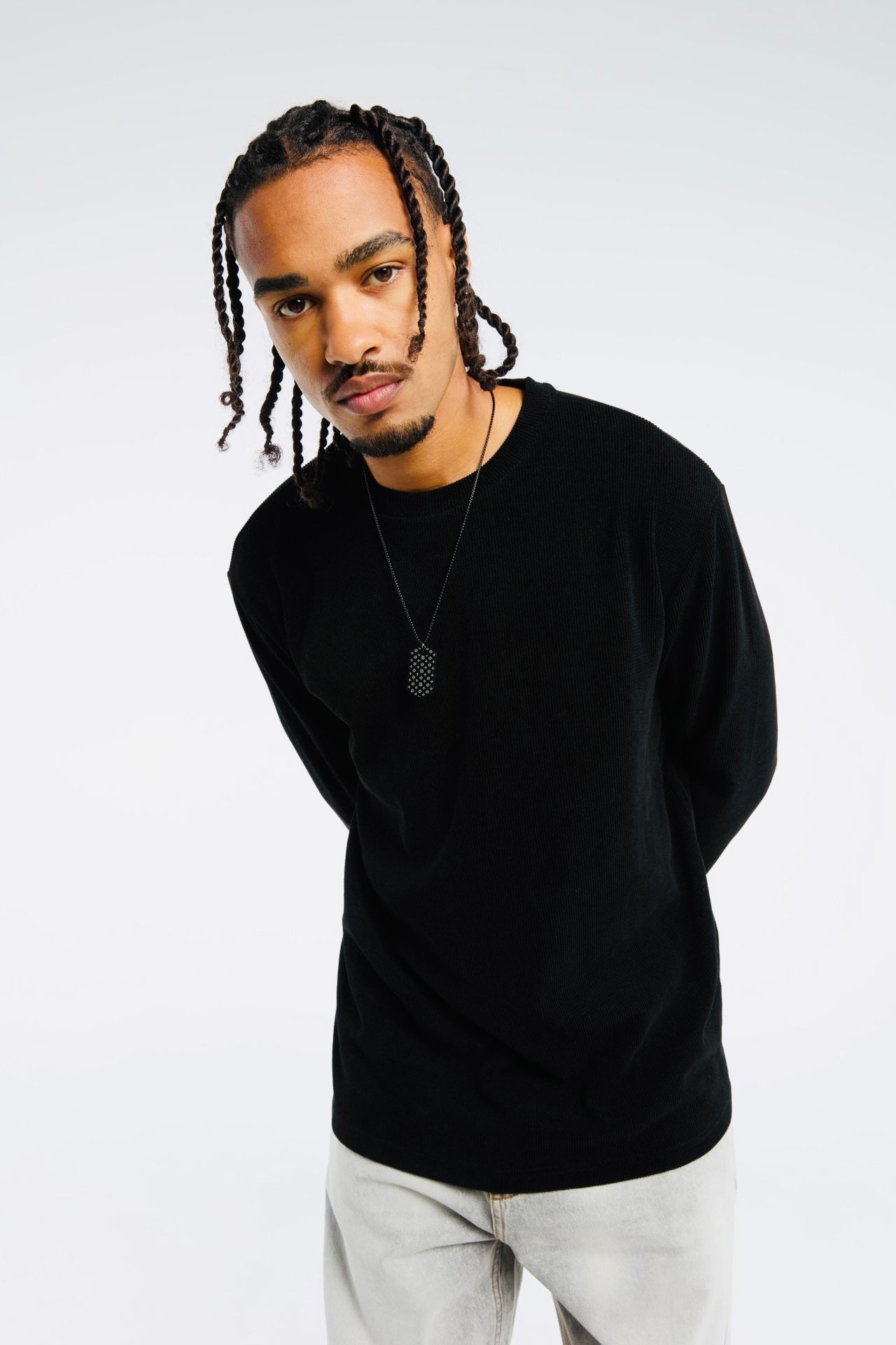 Chemise à Manches Longues avec Col Rond