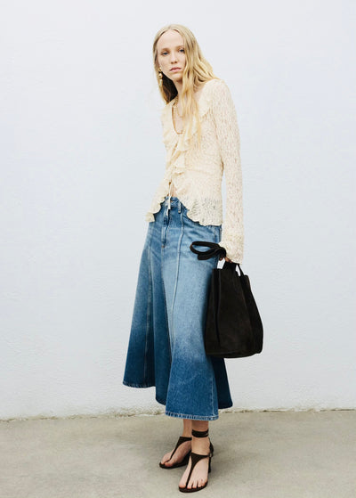 Jupe midi en jean