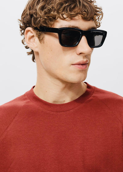 T-Shirt Coton Lin Relaxed-Fit Mango