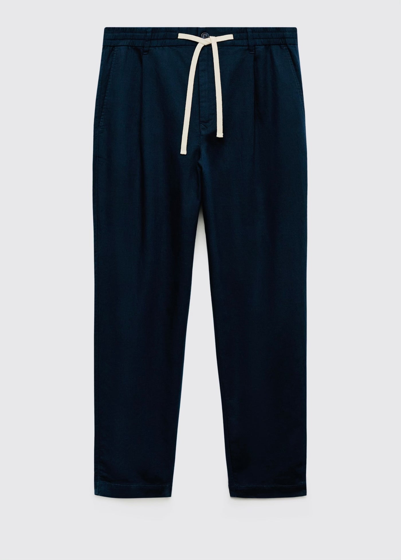 Pantalon Slim Fit Lin avec Cordon