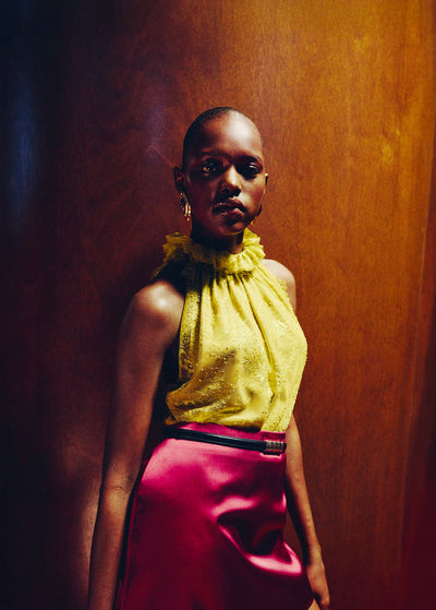 Jupe courte satinée