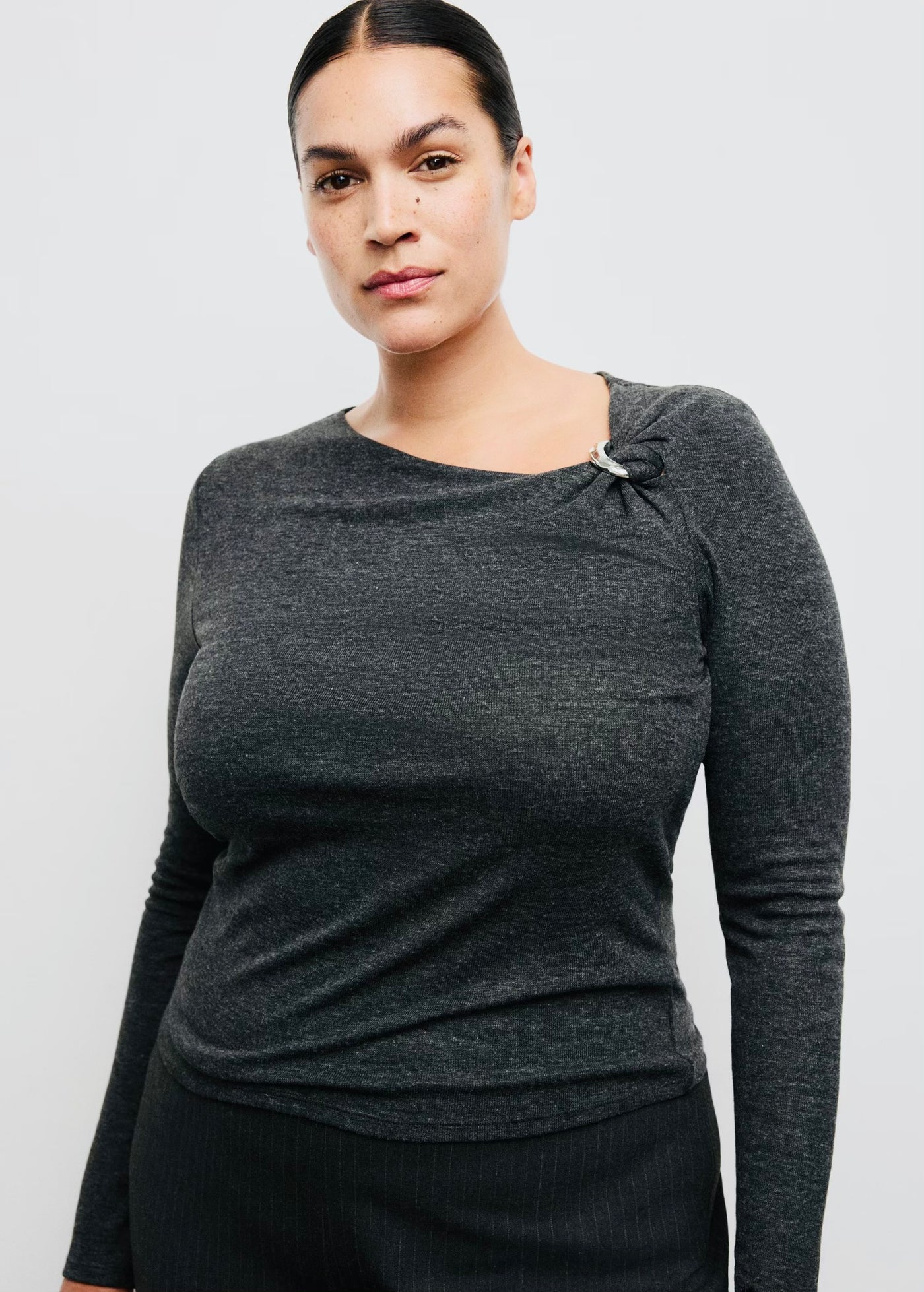 T-shirt à Détail Métallique