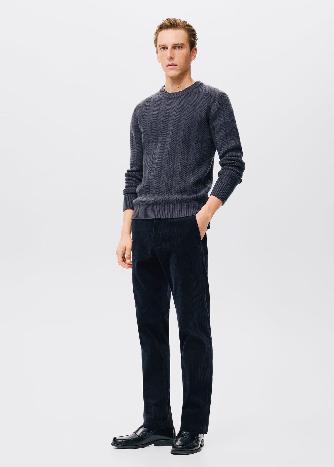 Pantalon Velours Côtelé Slim-Fit