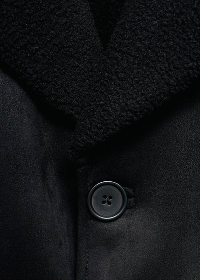 Manteau effet daim imitation mouton retourné