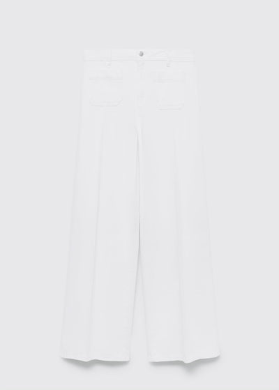 Jean Wideleg Poches Taille Haute