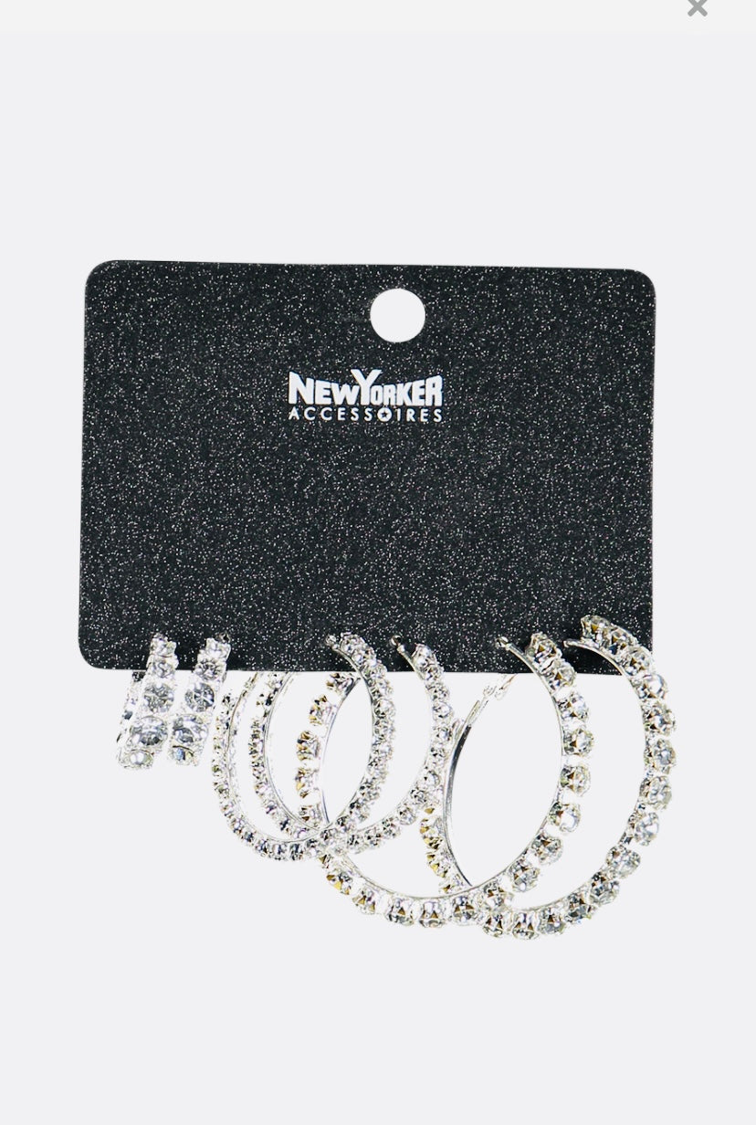 SET DE CRÉOLES AVEC STRASS