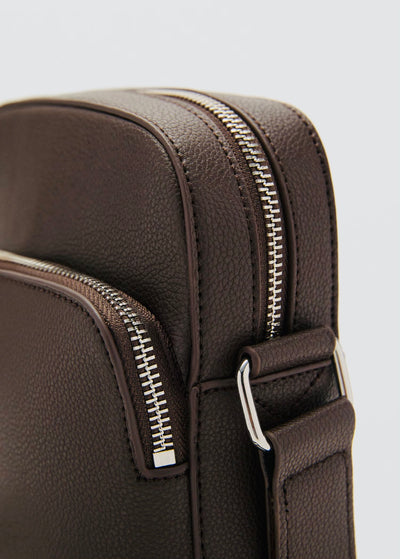 Sac bandoulière simili-cuir effet grainé Mango