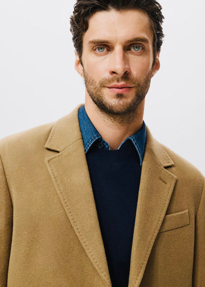 Manteau long en laine