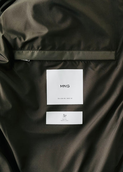 Anorak matelassé à capuche déperlant