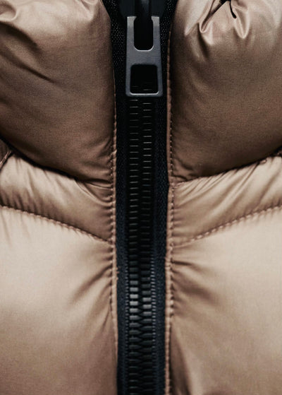 Anorak midi matelassé capuche