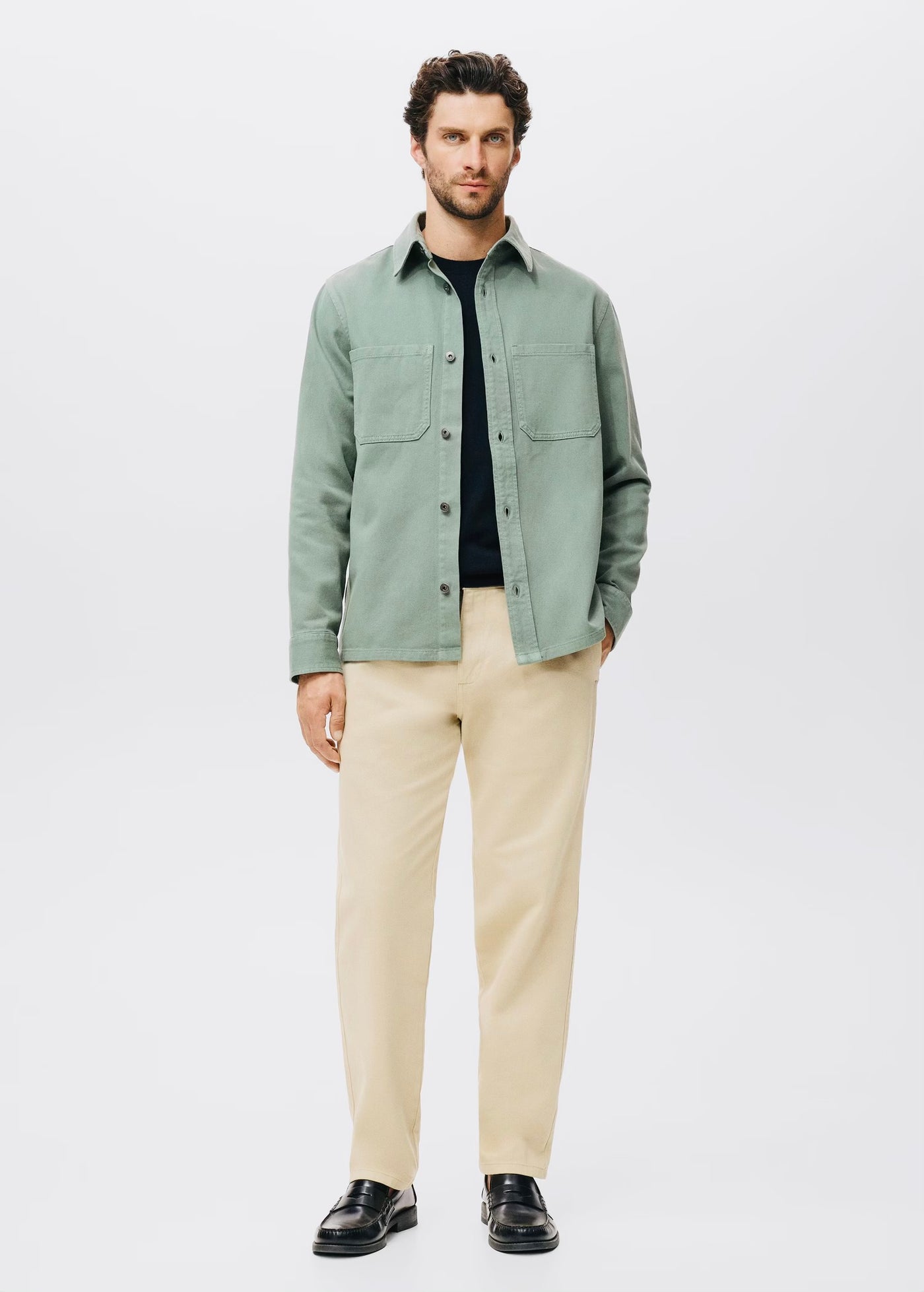 Surchemise en jean à poches