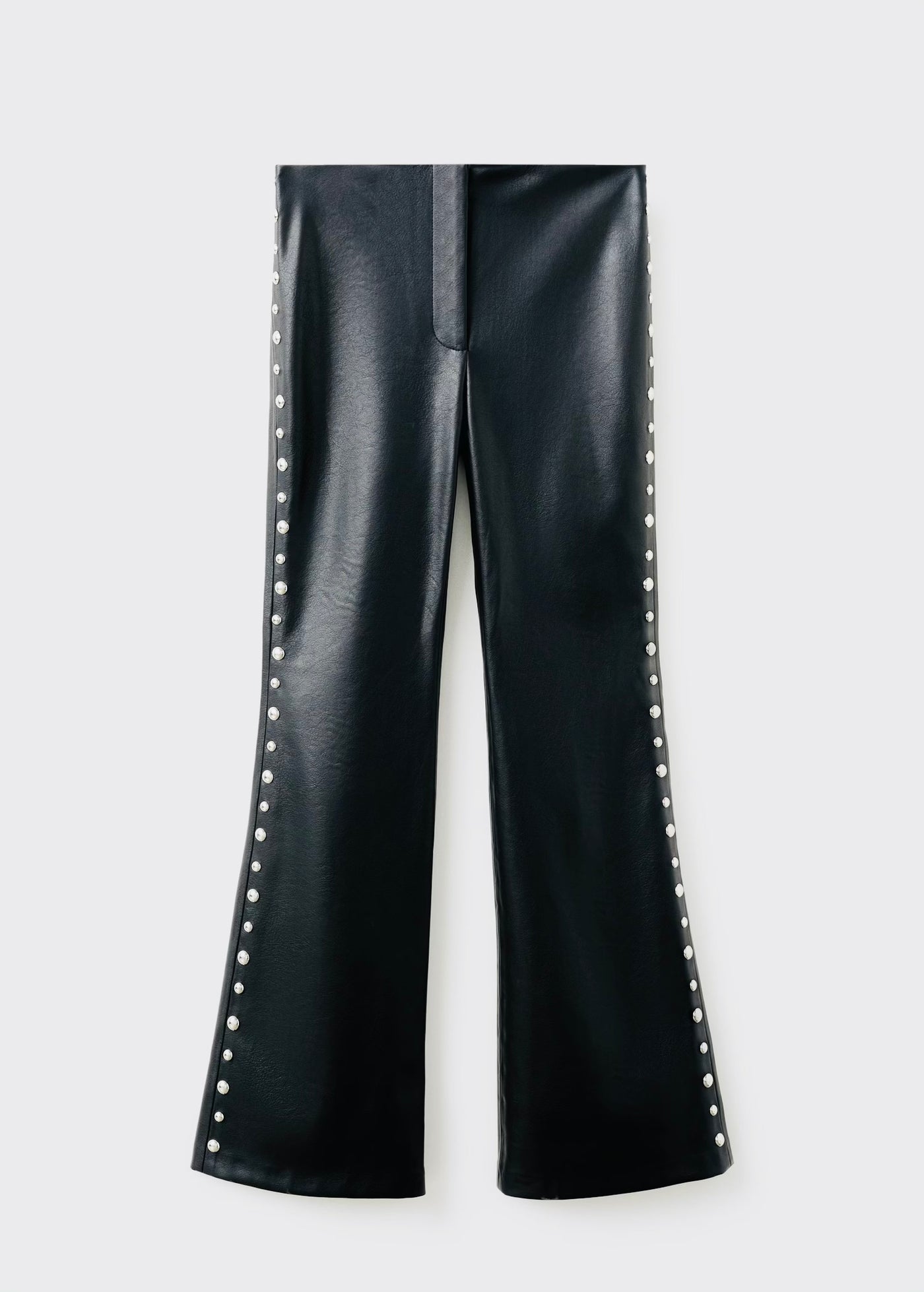 Pantalon Cuir Synthétique à Clous