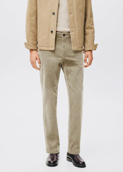 Pantalon Velours Côtelé Slim-Fit