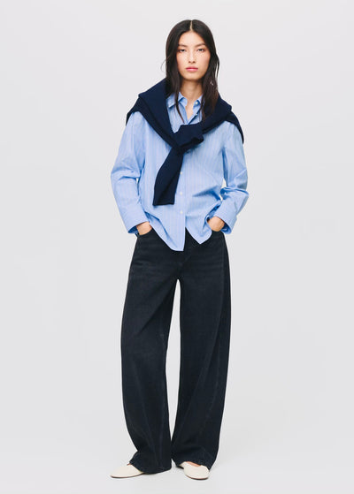 Chemise Droite Mélange Coton et Lyocell