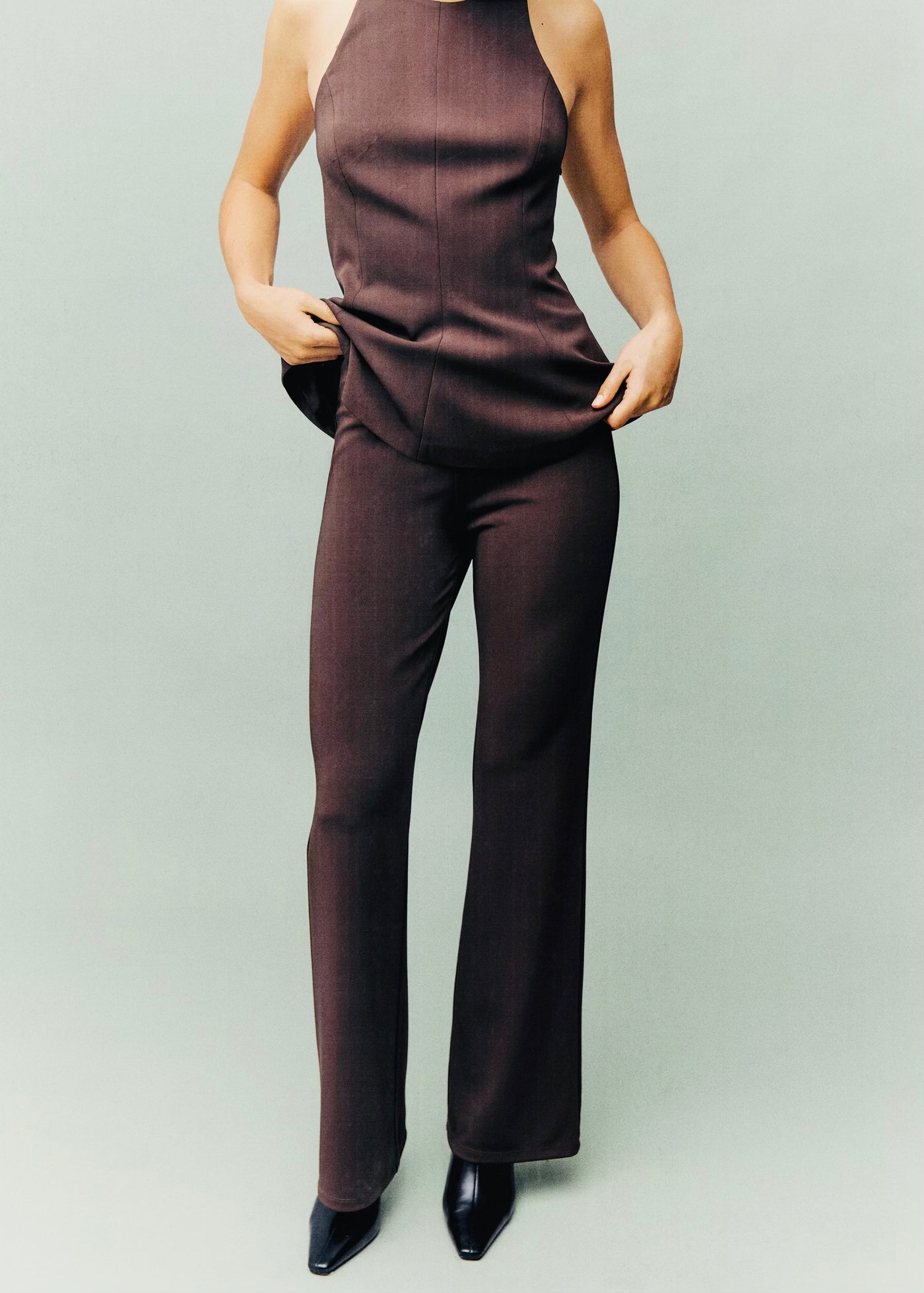 Pantalon Droit Taille Élastique