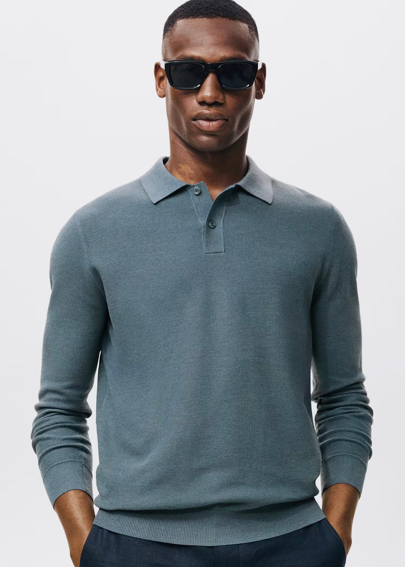 Pull over polo coton microstructure