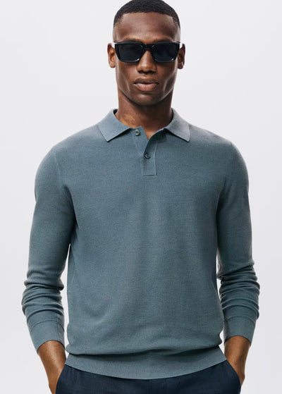 Pull over polo coton microstructure