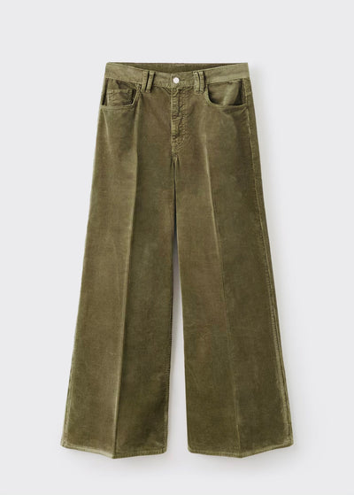 Jean Large en Velours Côtelé