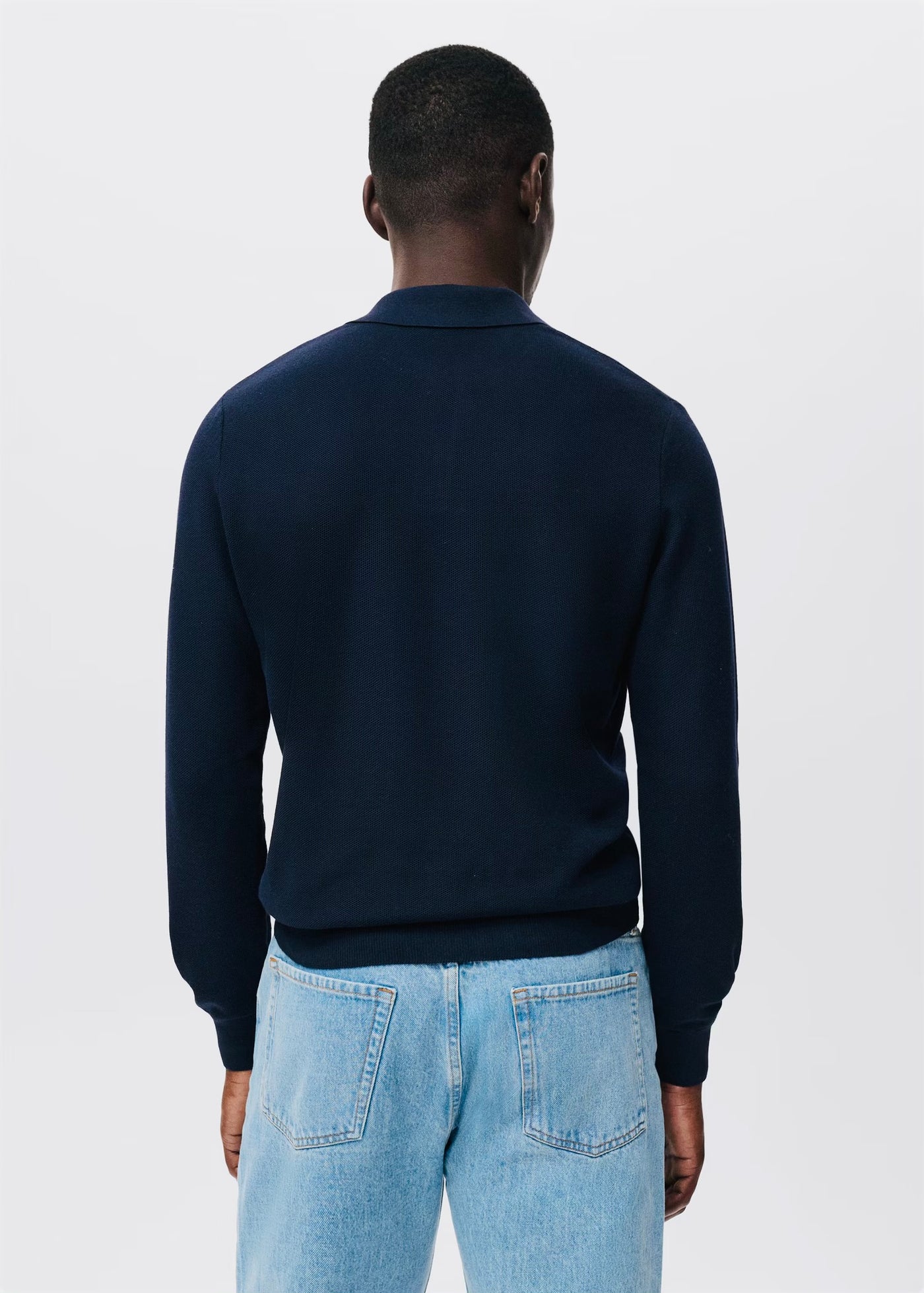 Pull over polo coton microstructure