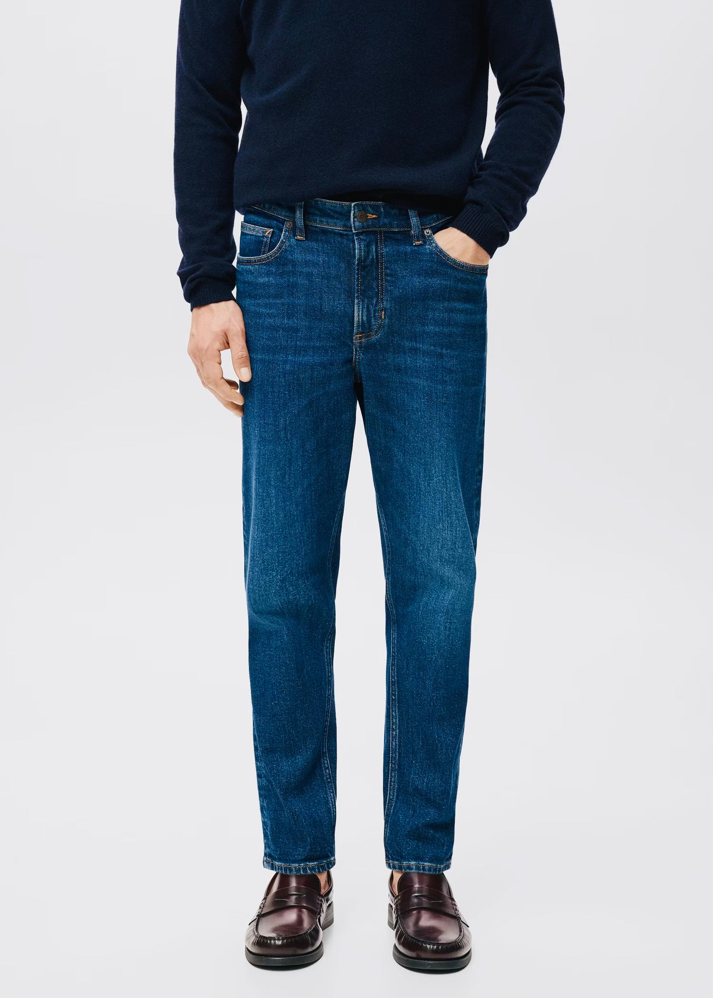 Jean Ben Cropped Tapered-Fit Mango