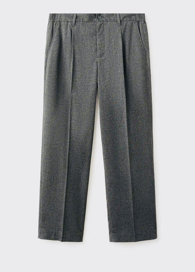 Pantalon Flanelle Regular-Fit à Pinces