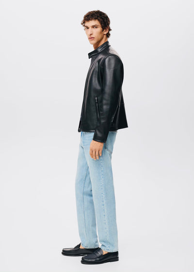 Blouson simili cuir à fermeture éclair