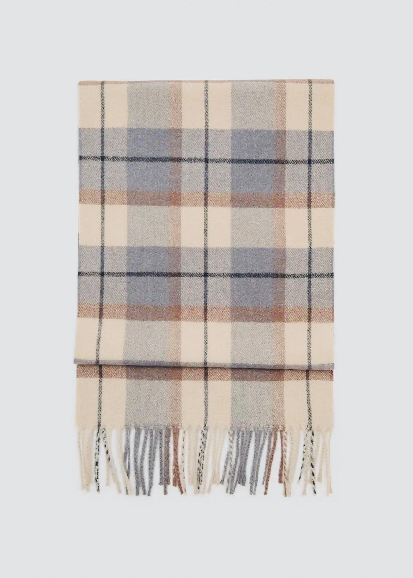 ÉCHARPE CARREAUX ÉCOSSAIS FRANGES