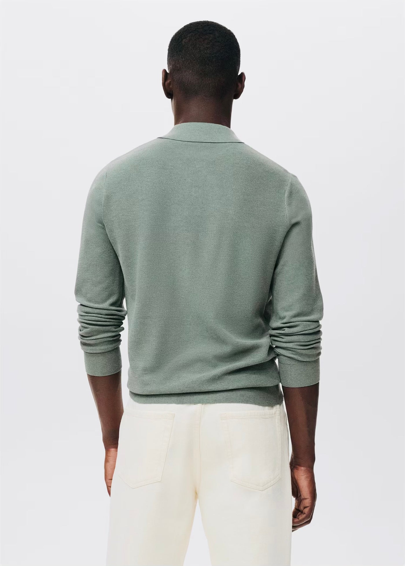 Pull over polo coton microstructure