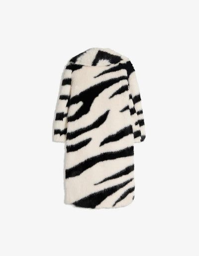 MANTEAU FAUSSE FOURRURE IMPRIMÉ ANIMAL