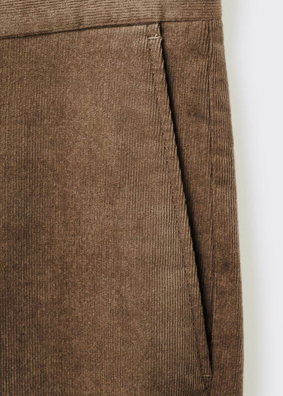 Pantalon Regular Fit Coton Velours Côtelé