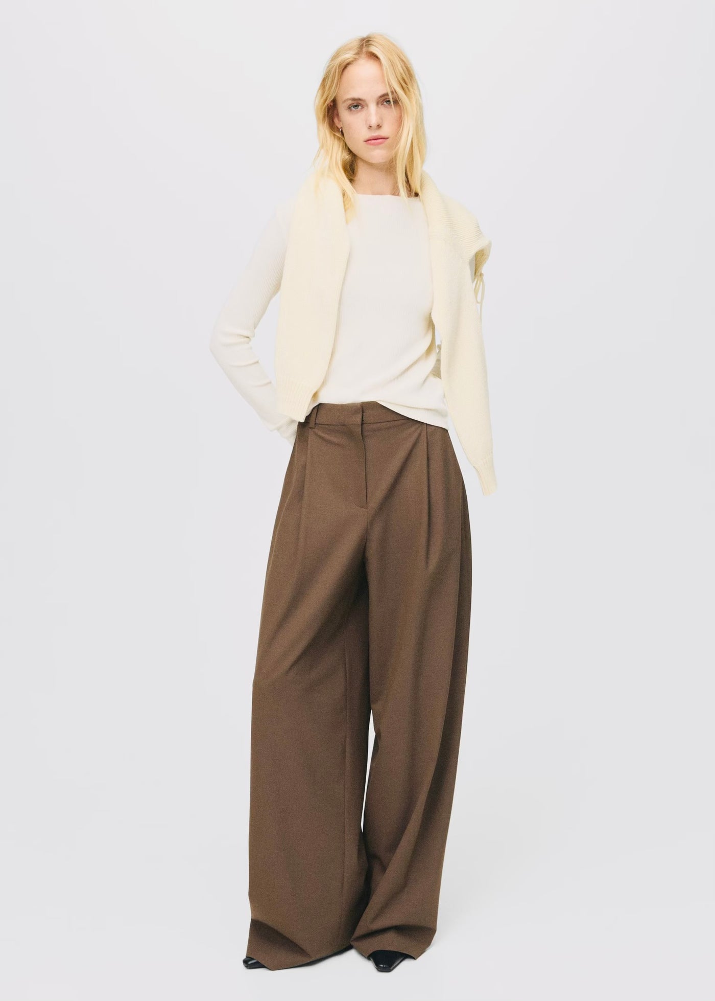 T-shirt Côtelé à Manches Longues