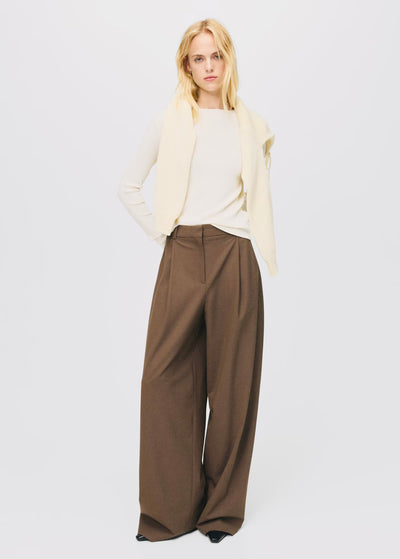 T-shirt Côtelé à Manches Longues