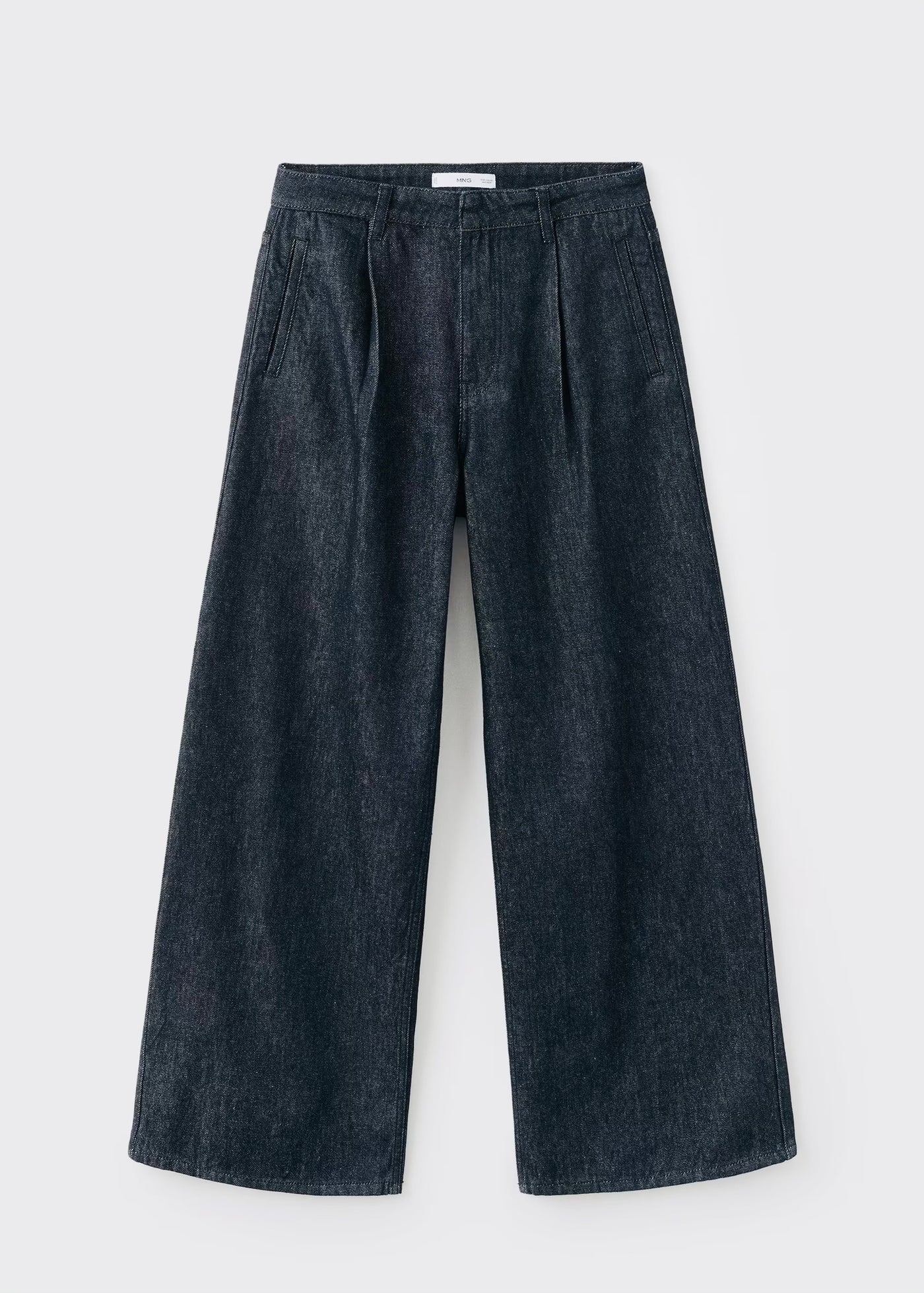 Pantalon Denim Large avec Pinces