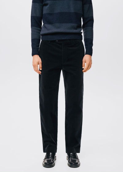 Pantalon Regular Fit Coton Velours Côtelé