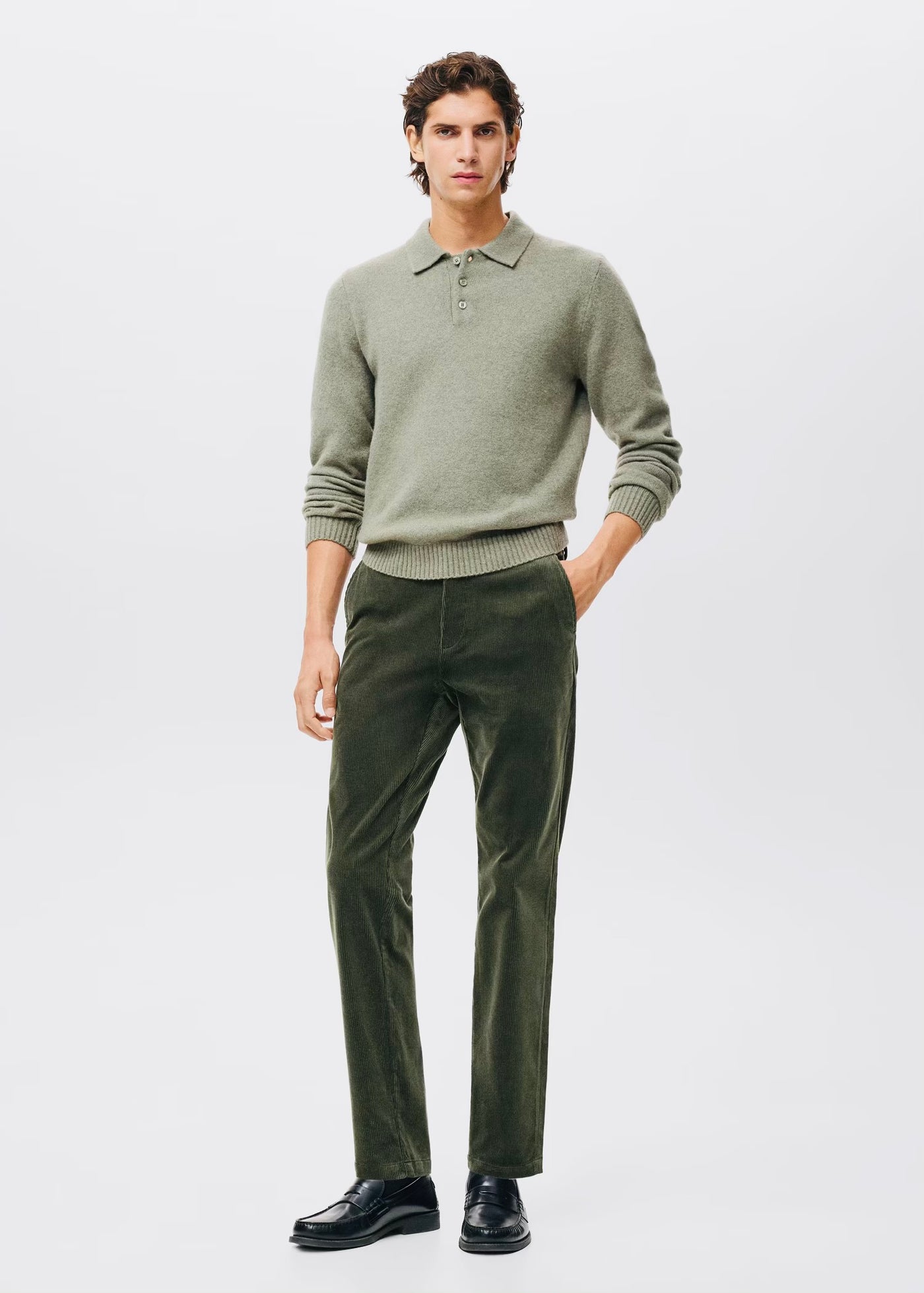 Pantalon Velours Côtelé Slim-Fit