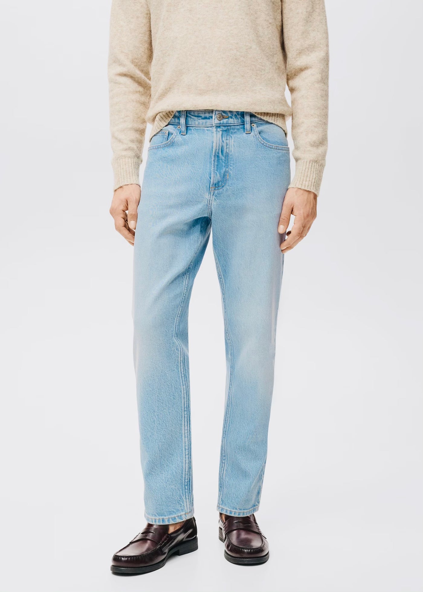 Jean Ben Cropped Tapered-Fit Mango