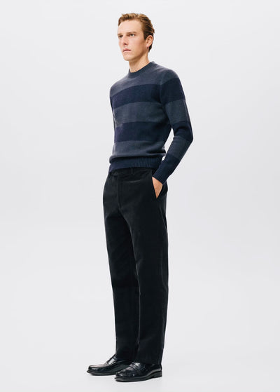 Pantalon Regular Fit Coton Velours Côtelé