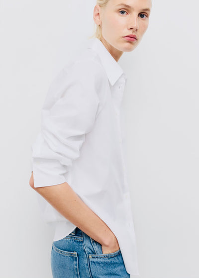 Chemise Droite Mélange Coton et Lyocell