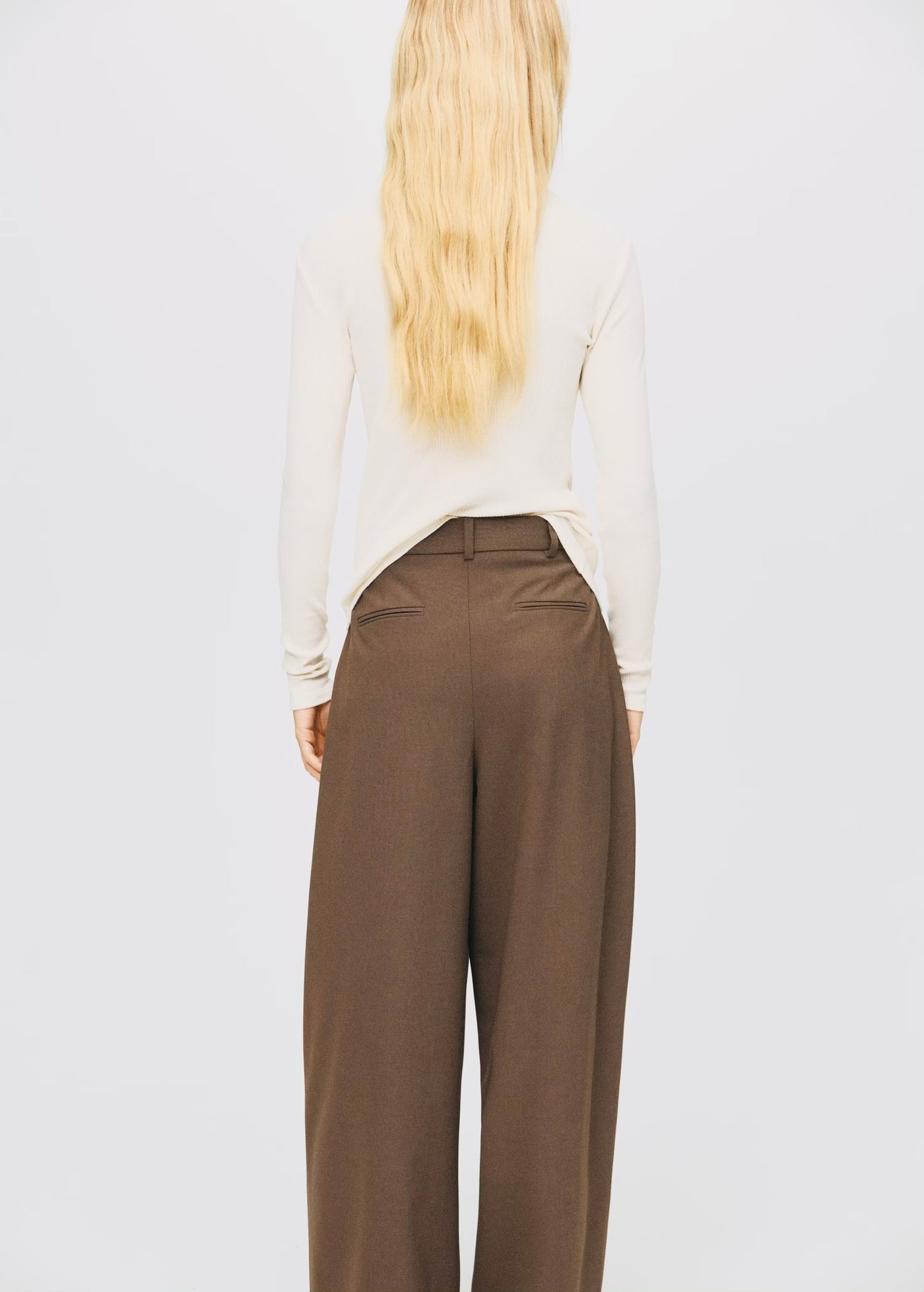 T-shirt Côtelé à Manches Longues