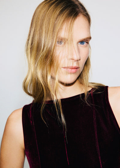 Robe Velours Coutures