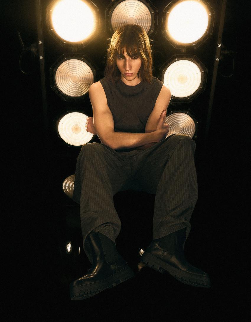 Bottine détail élastique