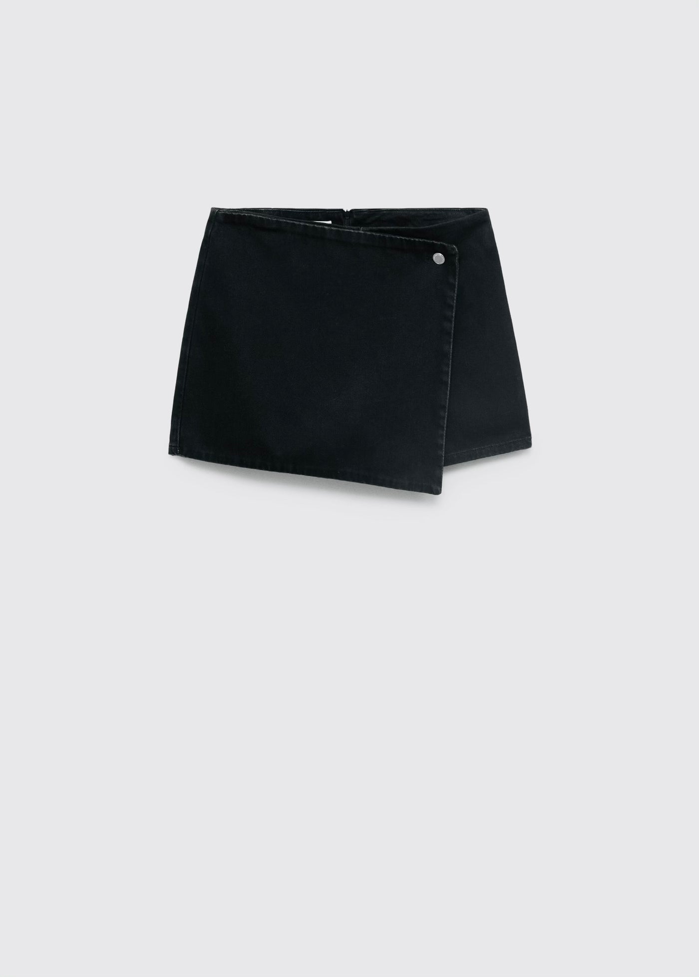 Jupe short en jean croisée