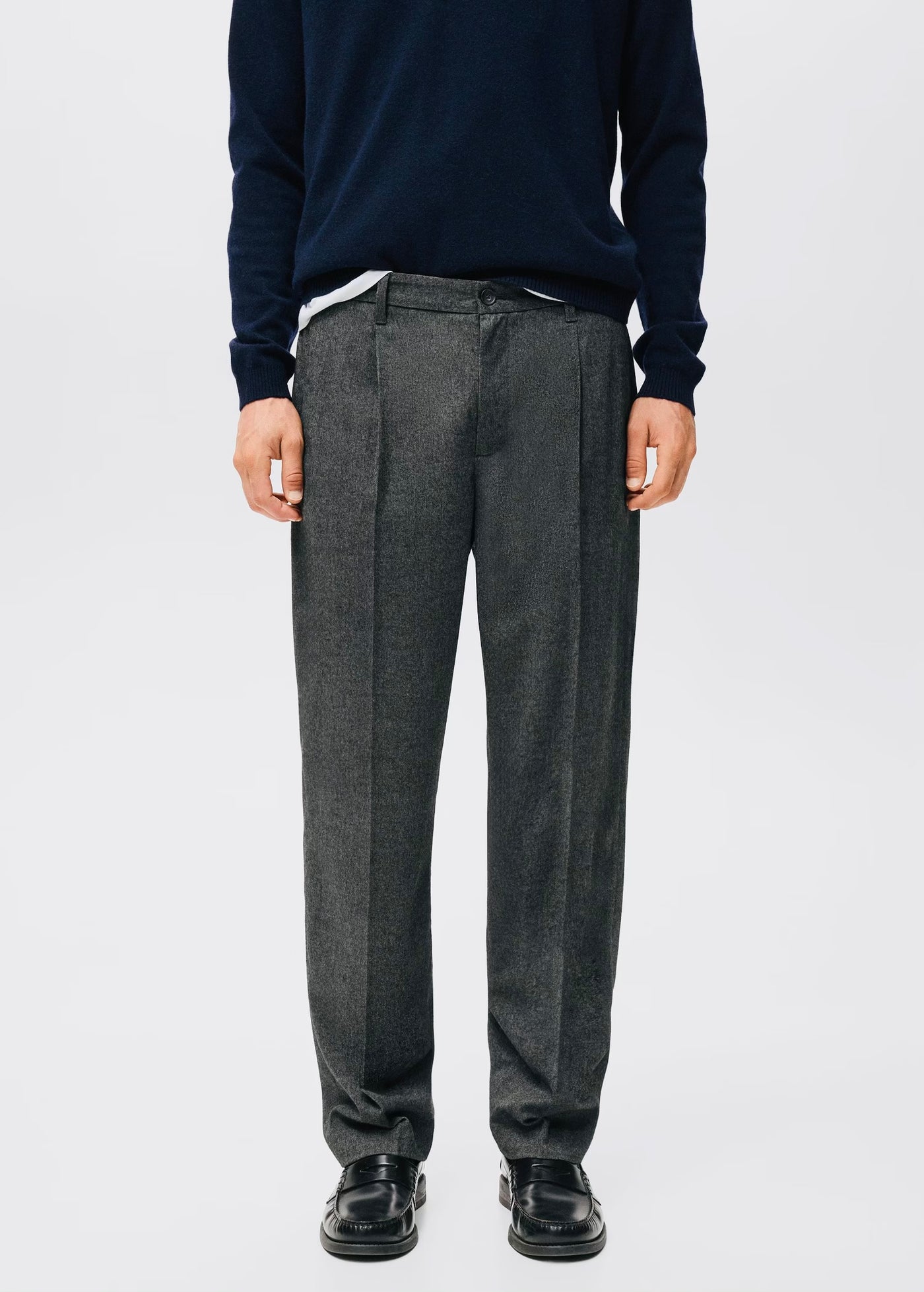 Pantalon Flanelle Regular-Fit à Pinces