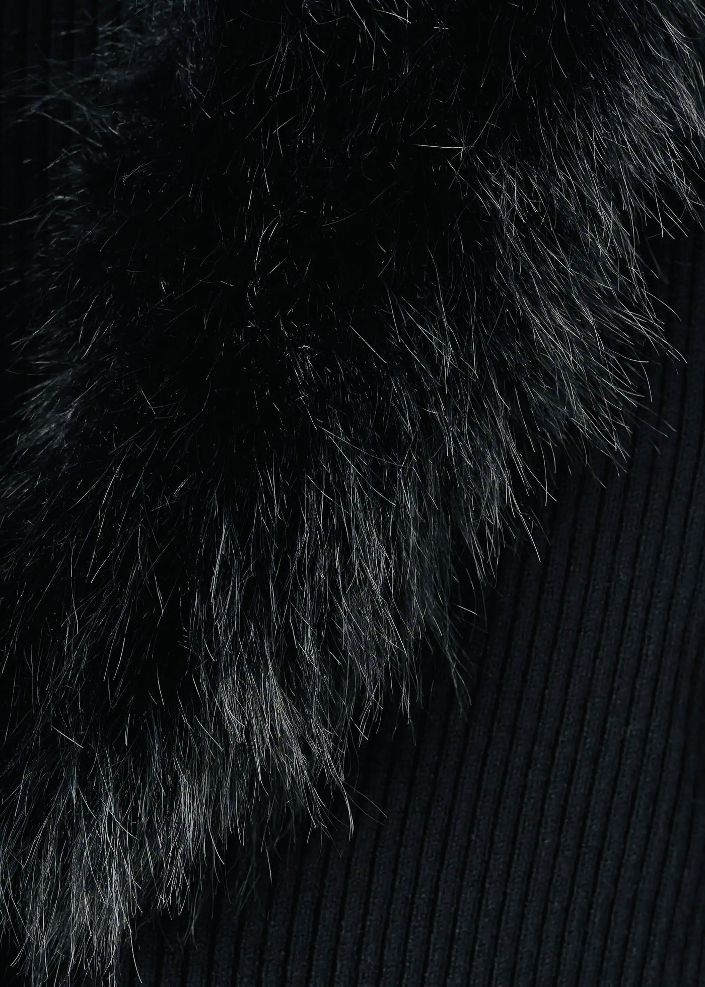 Cardigan à col en imitation fourrure