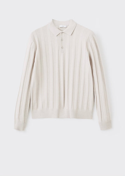 Pull over en maille côtelée à col zippé