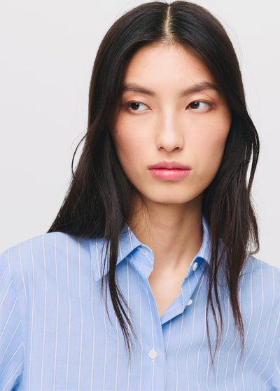 Chemise Droite Mélange Coton et Lyocell